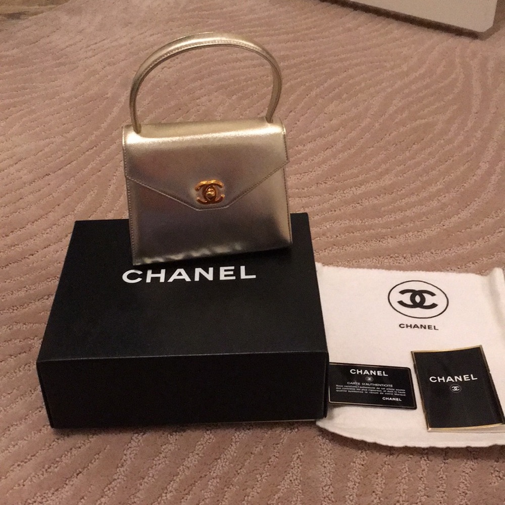 COPY - Authentic Chanel gold handbag rare